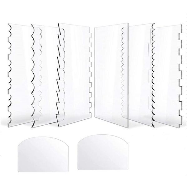 

other bakeware acrylic scraper cake decorating comb,acrylic icing comb frosting edge with smoother for