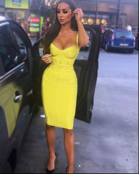 

plus size xl sleeveless v neck greenyellow bandage dress 2021 designer fashion party dress vestido, Black;gray