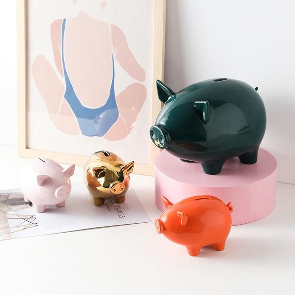 

decorative objects & figurines the cute little pig ceramic piggy bank can only enter children's gift creative small, large change