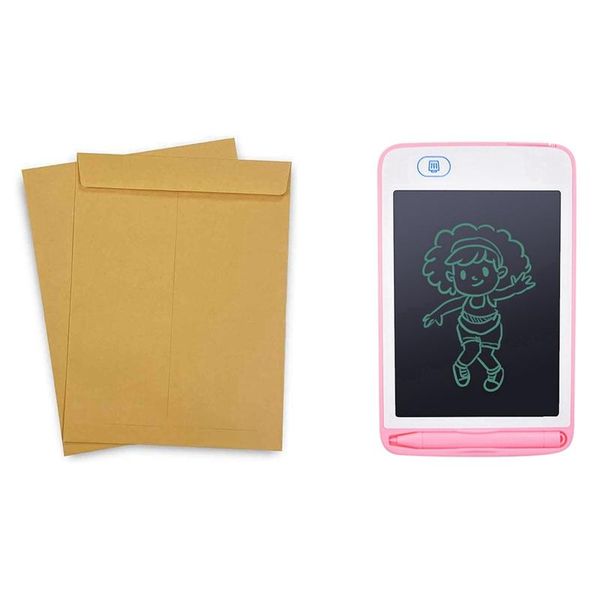 

gift wrap 1 pcs 6.5 inch smart lcd writing tablet erasable drawing board & 50 catalog mailing envelope blank no word