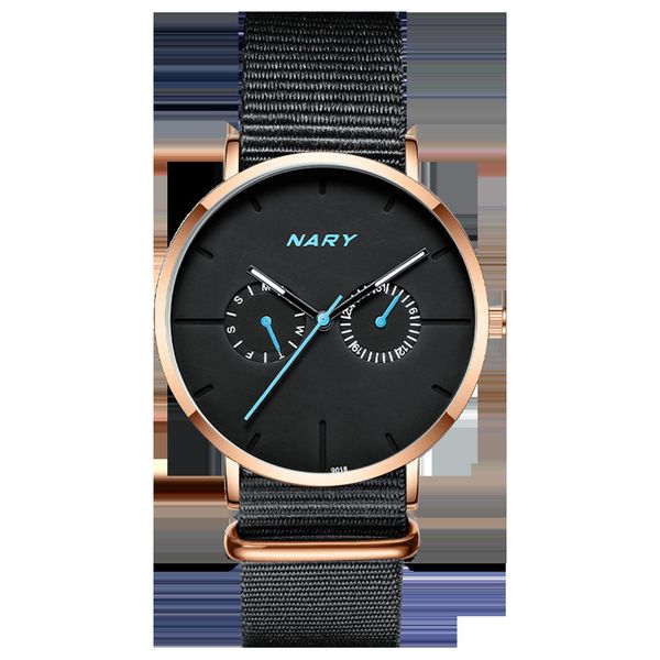 Мужские часы Montre de luxe 2021 Nary Простой Rold с черным черным сетчатым стальным поясом мужчины сетки военные часы 30 м водонепроницаемый наручные часы кварц тонкий спортивный мужчина