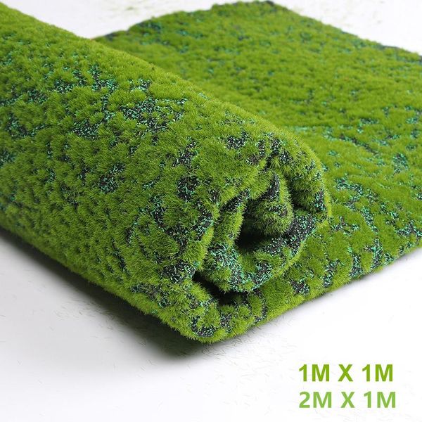 

1mx1m/ 2mx1m grass mat green artificial lawns turf carpets fake sod home garden moss for home floor wedding decoration