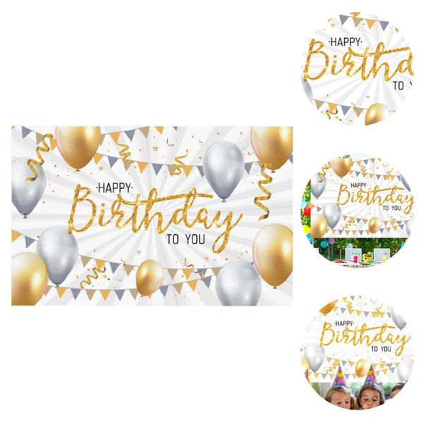 

gift wrap 1pc birthday party banner delicate printing hanging decorative