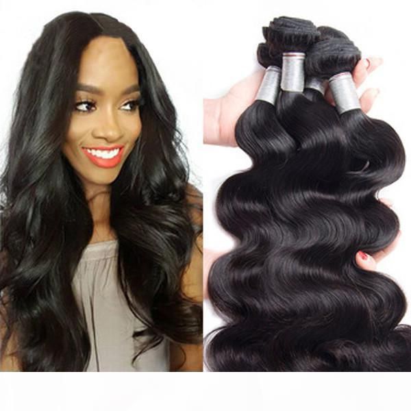 

viya 9a cambodian body wave hair weave bundles natural color 100% human weaving 1 3 piece 8-30inch remy hair extension, Black