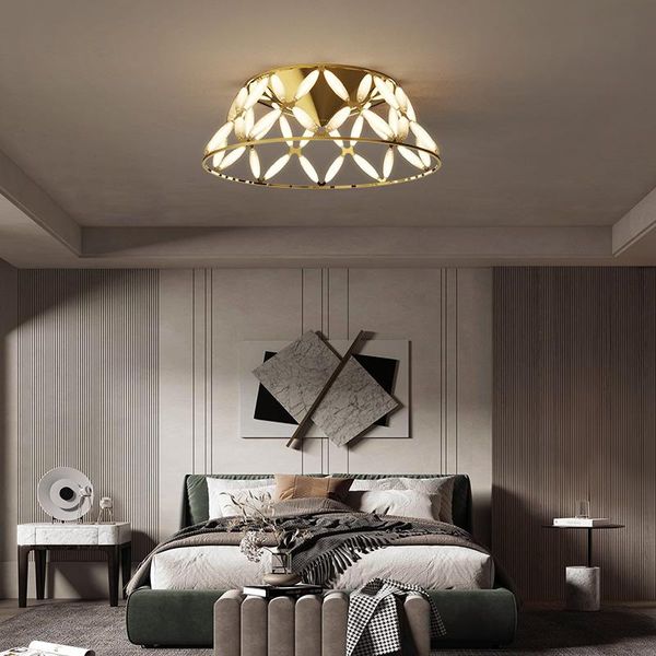 

simple and modern ceiling lamp light luxury bedroom room living room dining warm nordic lamp