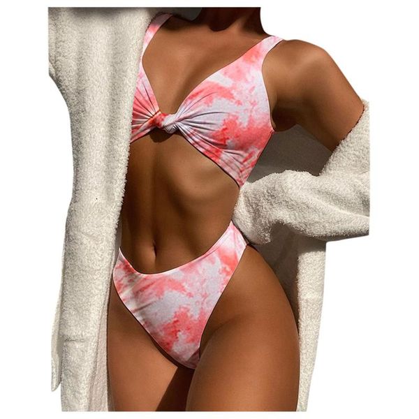 

women's swimwear tie dye bikini swimsuit 2021 micro push up separate, White;black