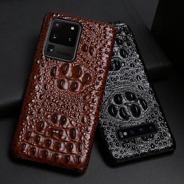 

cell phone pouches 3d luxury leather case for samsung s20 note 20 ultra plus a30 a50 a51 a70 a71 10 a10 s10 crocodile capa