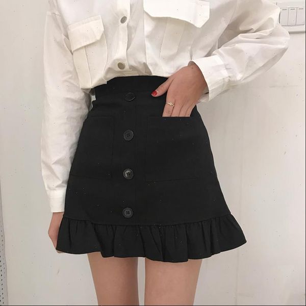 

wholesale new autumn winter selling womens fashion casual skirt g150, Black