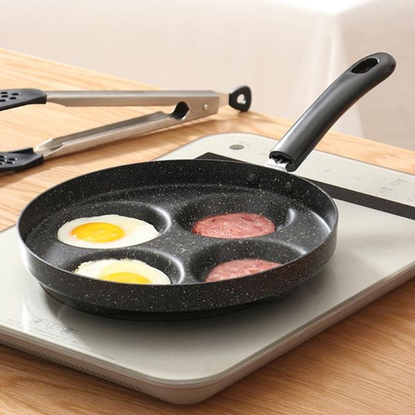 

pans 4 cup omelette pan non-stick frying egg pancake kitchen cookware cooking tool