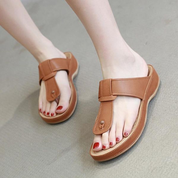 

slippers summer wild women's wedges sandals bohemia clip toe ladies beach shoes, Black