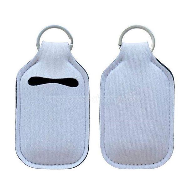 

sublimation blank printing colors neoprene liquid soap bottle holder 30ml hand sanitizer bottle holder keychain party favor
