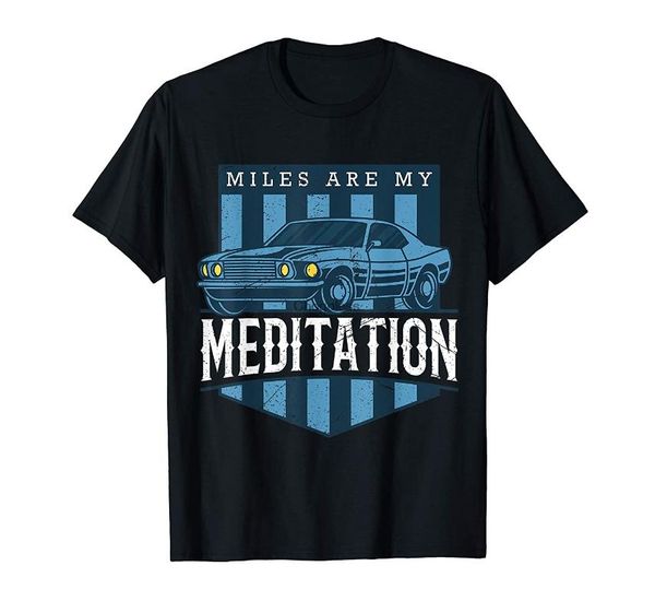 

men's t-shirts coche clÃ¡sico camisa millas mi meditaciÃ³n vintage camiseta de regalo, White;black