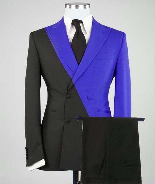 

2022 fashion groom tuxedos wedding wear 2 pieces (jacket+pants ) prom party dinner date blazers terno masculino costume homme slim fit splic, Black;gray