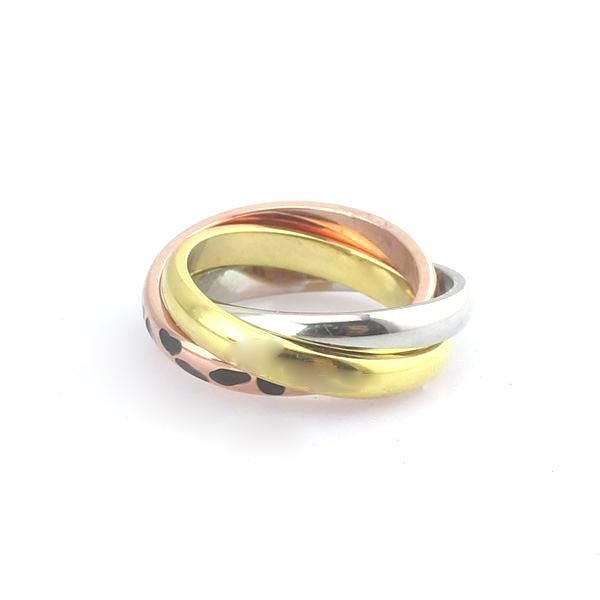 

jewelry titanium steel wholesale seamless three ring leopard ring lovers engagement mood cart halloween, Slivery;golden