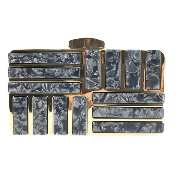

2021 summer women acrylic decoration clutches striped hasp temperament evening chain crossbody bags party handbag explosion #7