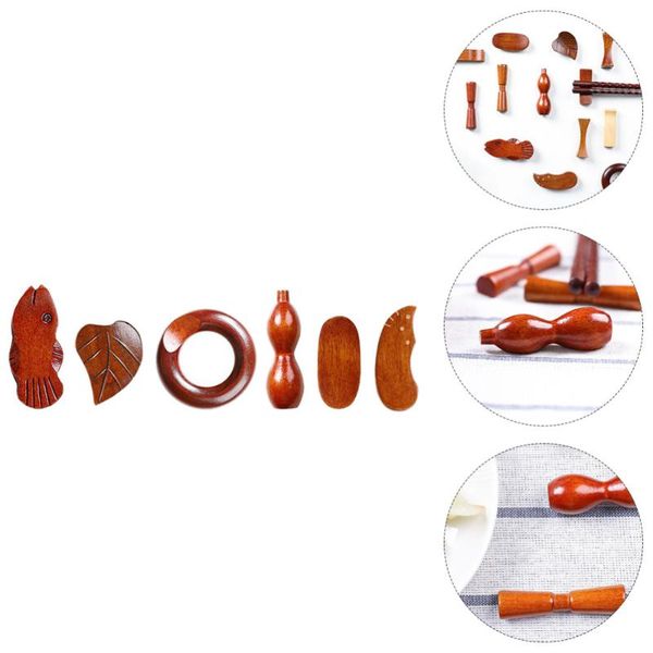 

chopsticks 6pcs wooden chopstick rest premium practical