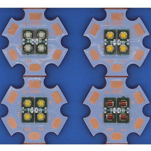 

bulbs 3v/6v/12v cree xpe xp-e 12w led emitter white red green blue yellow with 20mm cooper pcb