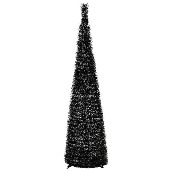 

christmas decorations black tinsel -up artificial halloween tree,collapsible pencil trees for