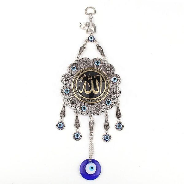 

interior decorations 2021 alloy blue evil eyes pendant glass wall car hanging decoration turkish polished home party gifts