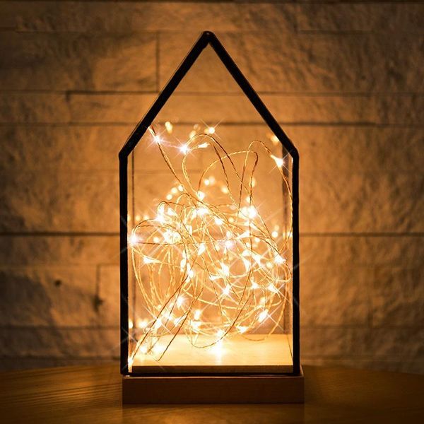

strings 50 100 led outdoor light string fairy garland battery power copper wire lights for party christmas wedding 5 colors