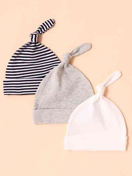 

3pcs baby striped hat she02, Yellow