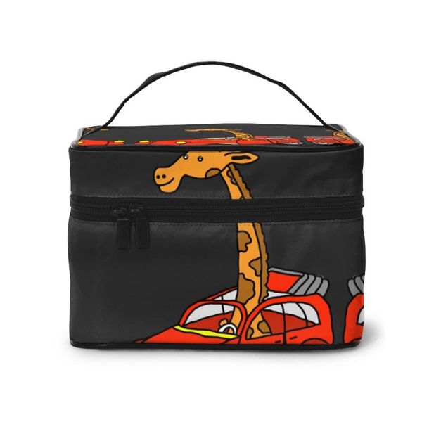 

high capacity makeup bag travel cosmetic bag giraffe beauty