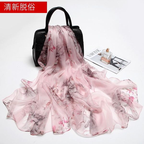 

scarves ladies mulberry silk scarf pure shawl exquisite gauze, Blue;gray