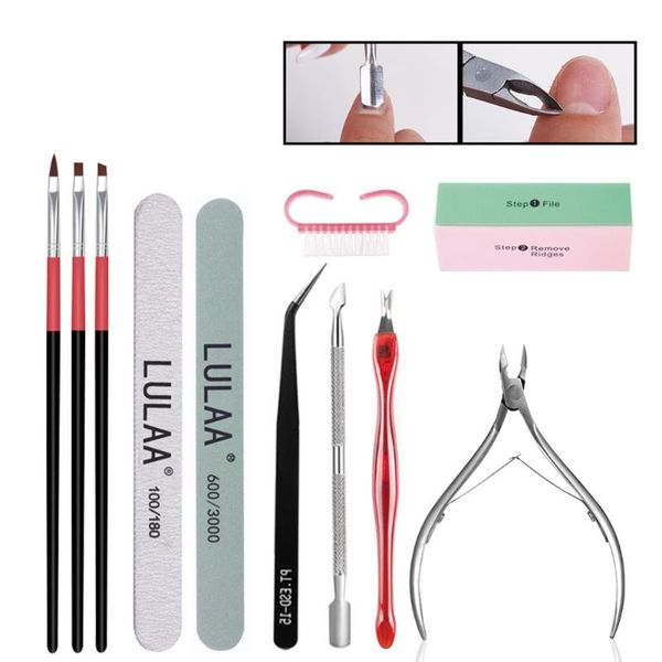 

nail art kits 9pcs polish tools set polishing strip file dead skin remover