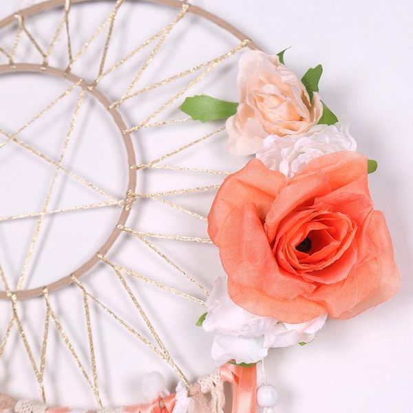

decorative objects & figurines pendant with metal and farbic dream catcher unique wall hanging suit for living room children's jy