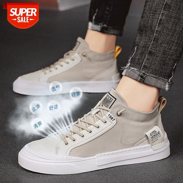 

shoes men's summer fashion trend casual lightweight breathable canvas mid-#2i8o