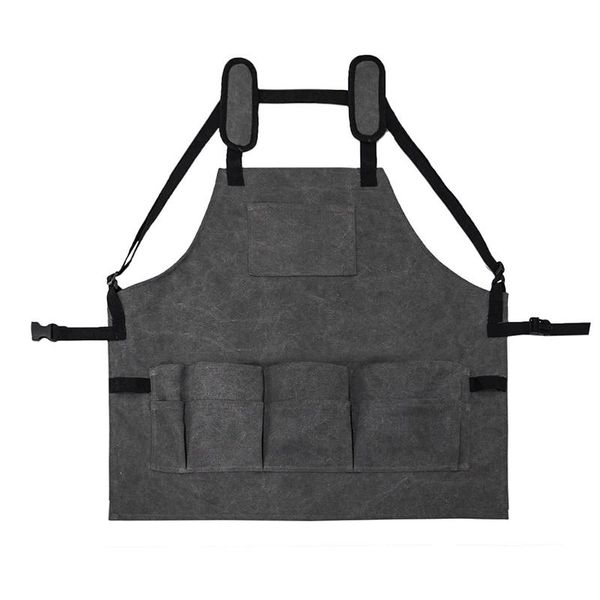 

aprons multi-pocket thick canvas apron multipurpose adjustable woodworking storage bag for carpentering gardening 2021ing