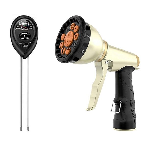

meters 1 pcs ph meter moisture/light/ph tester and test kit & garden hose nozzle sprayer high pressure