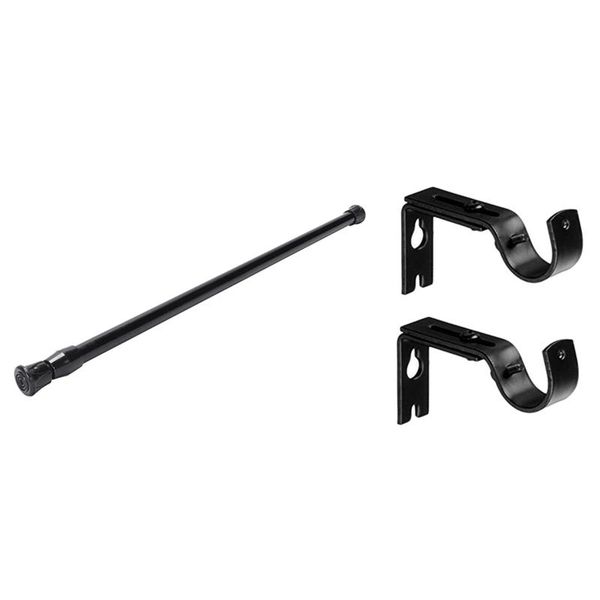 

shower curtains spring extendable loaded curtain rail pole,40-70cm with universal rod bracket valance roman
