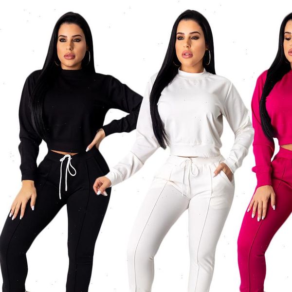 

long sleeve tracksuit 2 piece set women autumn sweatsuit casual and long jogging outfits warm fitness two piece set, Gray