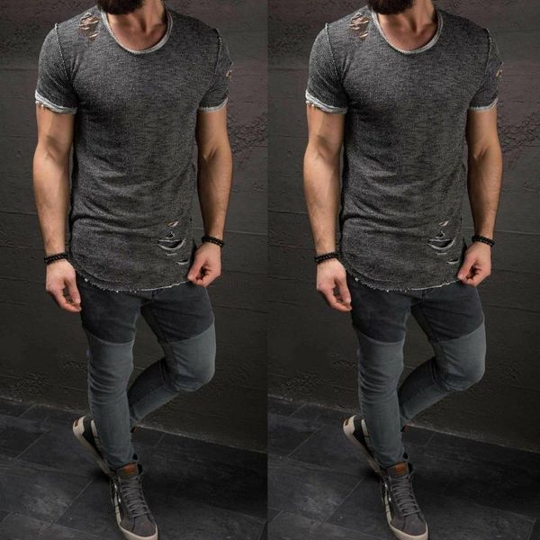 

2021 brand new style men's casual fitness cotton o-neck gym muscle bodybuilding t-shirt tee, White;black