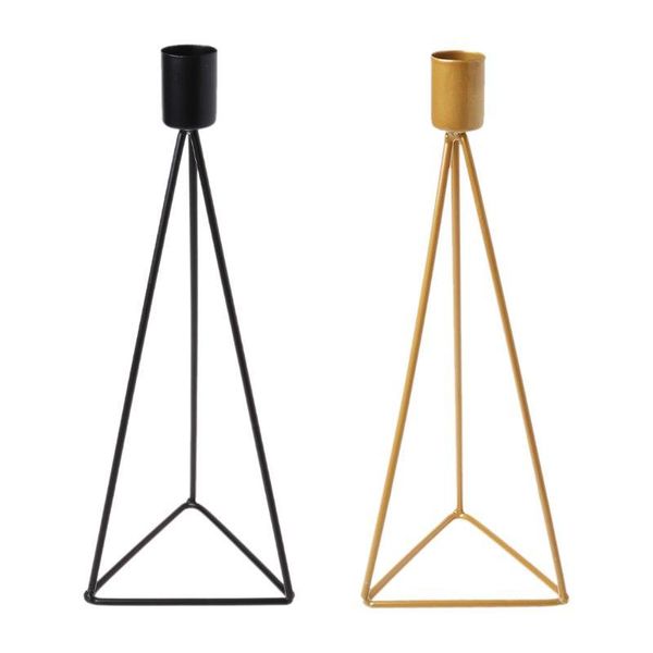 

triangle geometric candlestick tealight candle holder stand wedding party decor