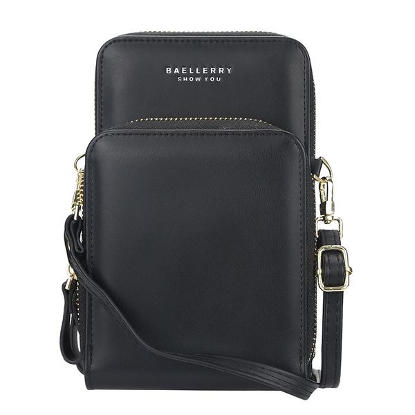 

baellerry women wallet 2020 fashion large-capacity zipper mobile phone bag female leather purses card holder carteira feminina, Red;black