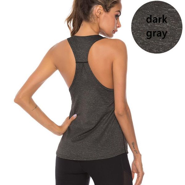 

yoga outfit 5 color women short shirt sleeveless breathable casual sport girls workout fitness gym clothes hem tight wear