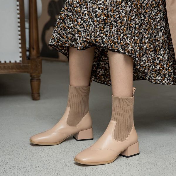 

boots women shoes 2021 ankle for comfort black khaki brown 31-48