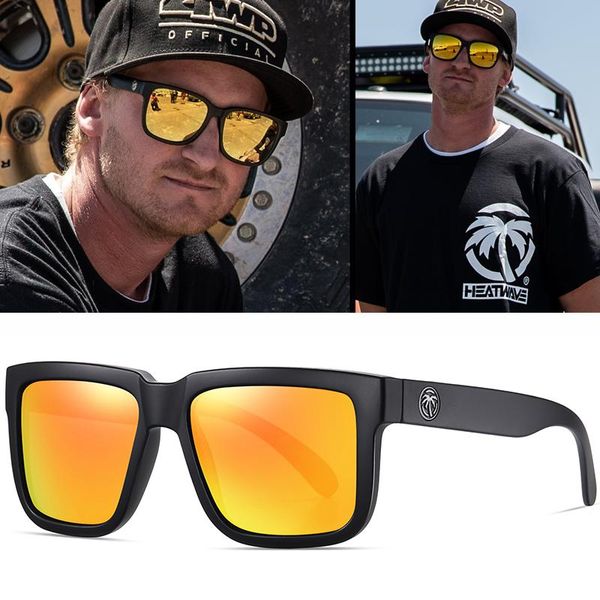 

outdoor eyewear polarized heat wave sunglasses men design square sun glasses for women uv400 mirror with packaging box