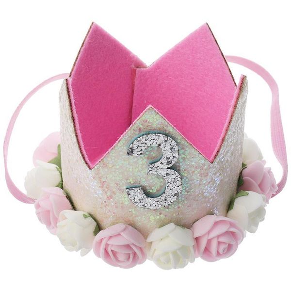 

party hats baby crown hairband children imitation flower headband fashion hair band
