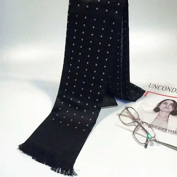

imitation silk men's bib in spring autumn japan and south korea busins simple two-color scarf, Blue;gray