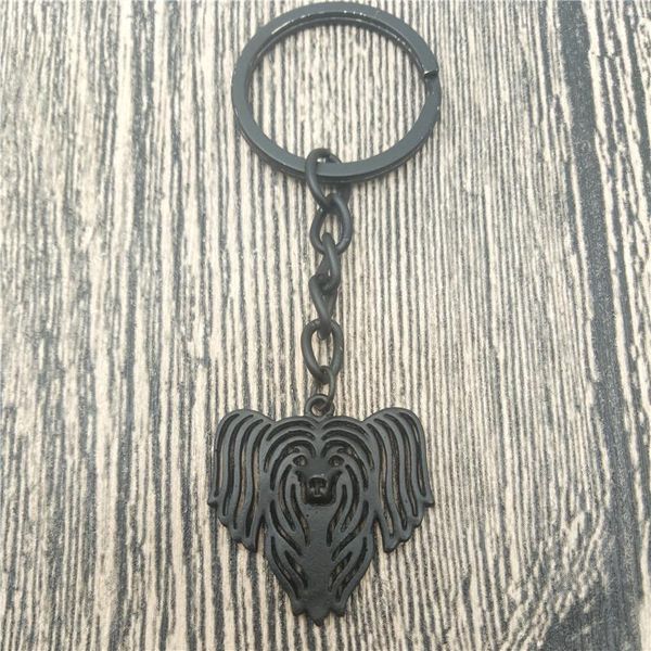 

keychains chinese crested key chains fashion pet dog jewellery car keychain bag keyring for women men, Silver