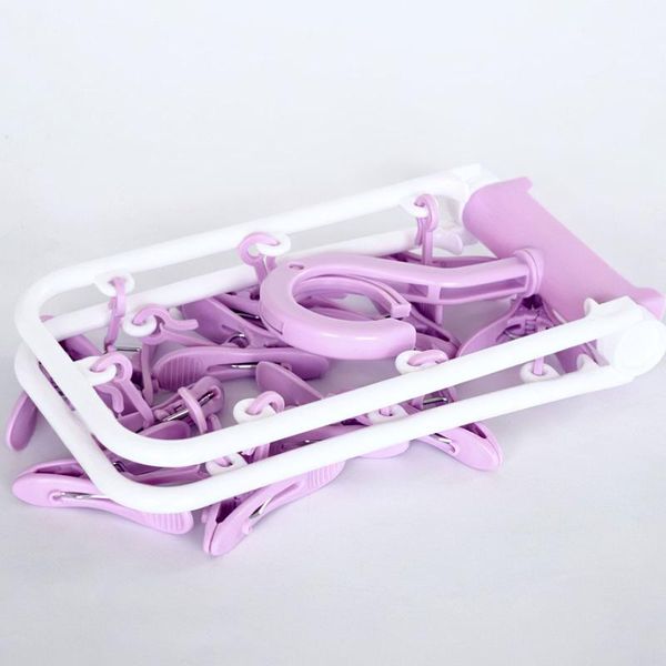 

hangers & racks 12 detachable clips hanging sock drying rack foldable windproof clothes hanger rotating laundry drip for home
