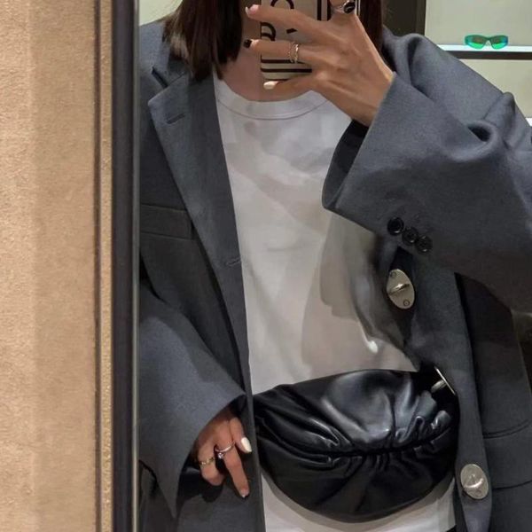 

the belt chain pouch soft voluminous clutch waist packs chain strap belt bag crossbody metal frame closure one main compartment