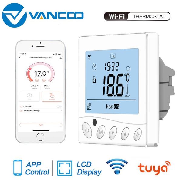 

smart home control vancoo tuya wifi thermostat 220v electric floor heating water/gas boiler temperature remote controller for alexa