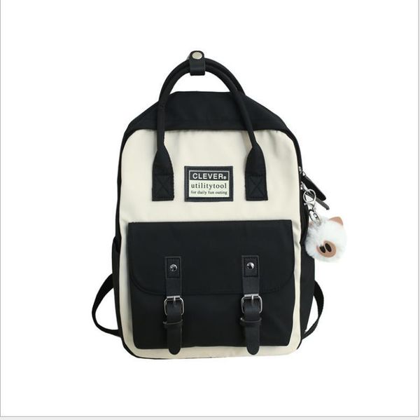 

backpack women nylon candy color waterproof school bags for teenagers girls patchwork female rucksack mochila