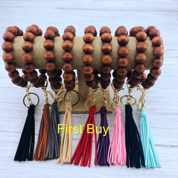 

30pcs/lot wholesale wooden disc custom keychain bracelet bangle key ring for women