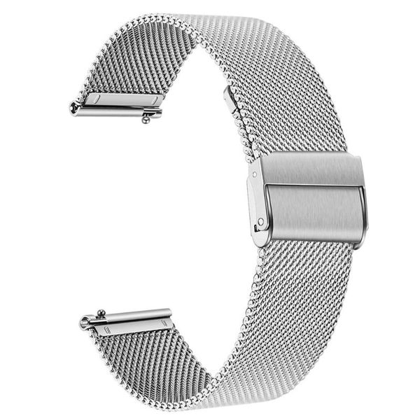 

watch bands 18mm 20mm 22mm quick release mesh wristwatch strap for samsung galaxy active 2 40mm 44mm bracelet huawei gt 2e, Black;brown