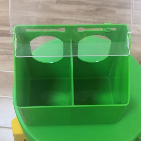 

other bird supplies feeder 2 holes outside filling drinking water cups for chicken quail plastic hanging food bowls with hooks & cover
